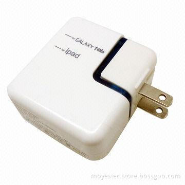 5V 3.1A Dual USB Charger for iPad/iPhone/iPod, MP3, Galaxy Tab P1000/7100/7300/7500/7510